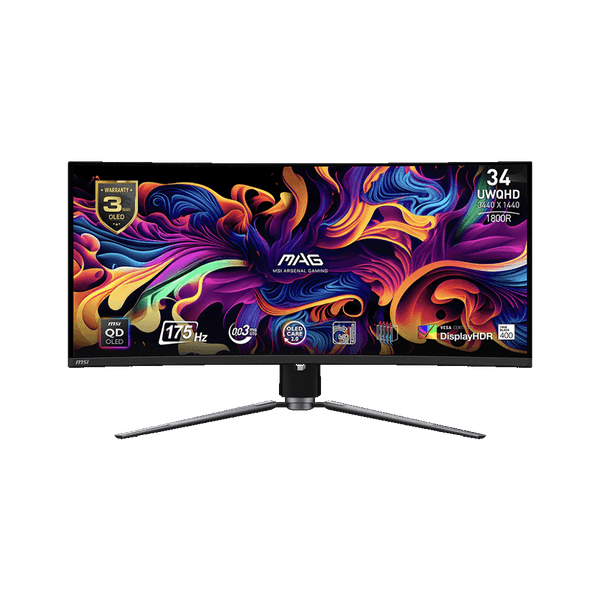 MSI MAG341CQP QD-OLED – 34” 2K Ultrawide Curved Monitor