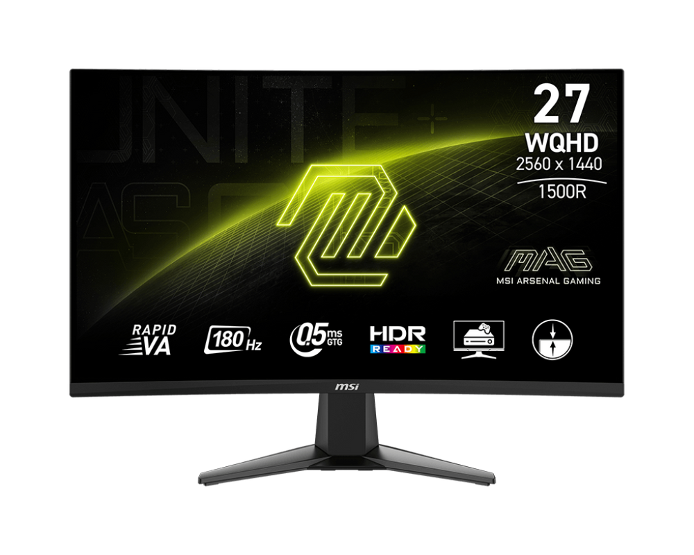 MSI MAG27CQ6F 27" 2K Curved VA Gaming Monitor – 180Hz, 0.5ms, FreeSync