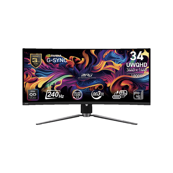MSI MPG341CQPX QD-OLED – 34” 2K Ultrawide Curved