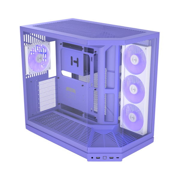Hyte Y50 (E-ATX) Mid Tower Cabinet Taro Milk with 4 ARGB Fans
