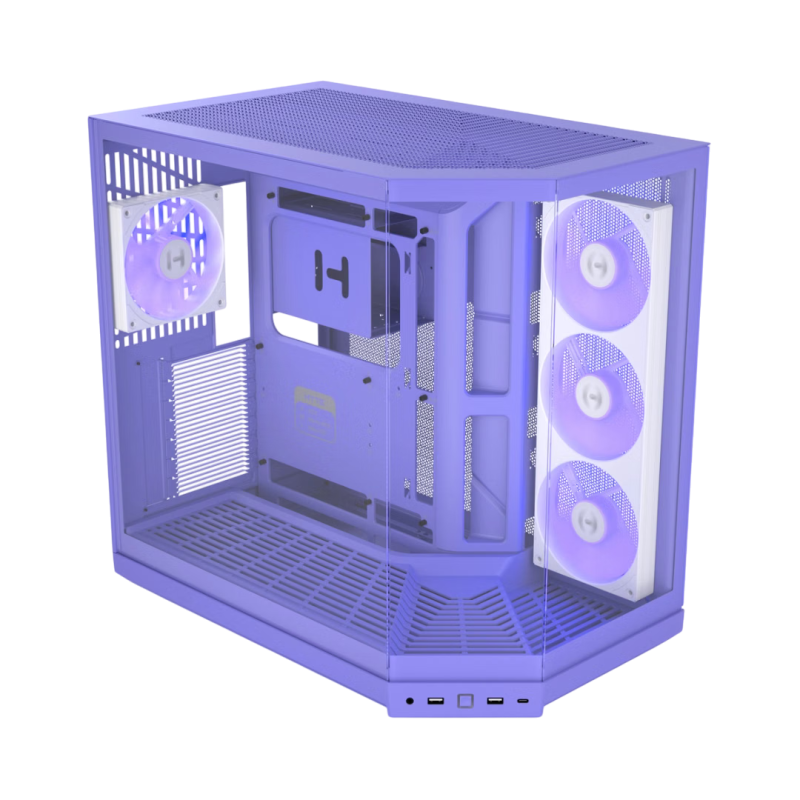 Hyte Y50 (E-ATX) Mid Tower Cabinet Taro Milk with 4 ARGB Fans