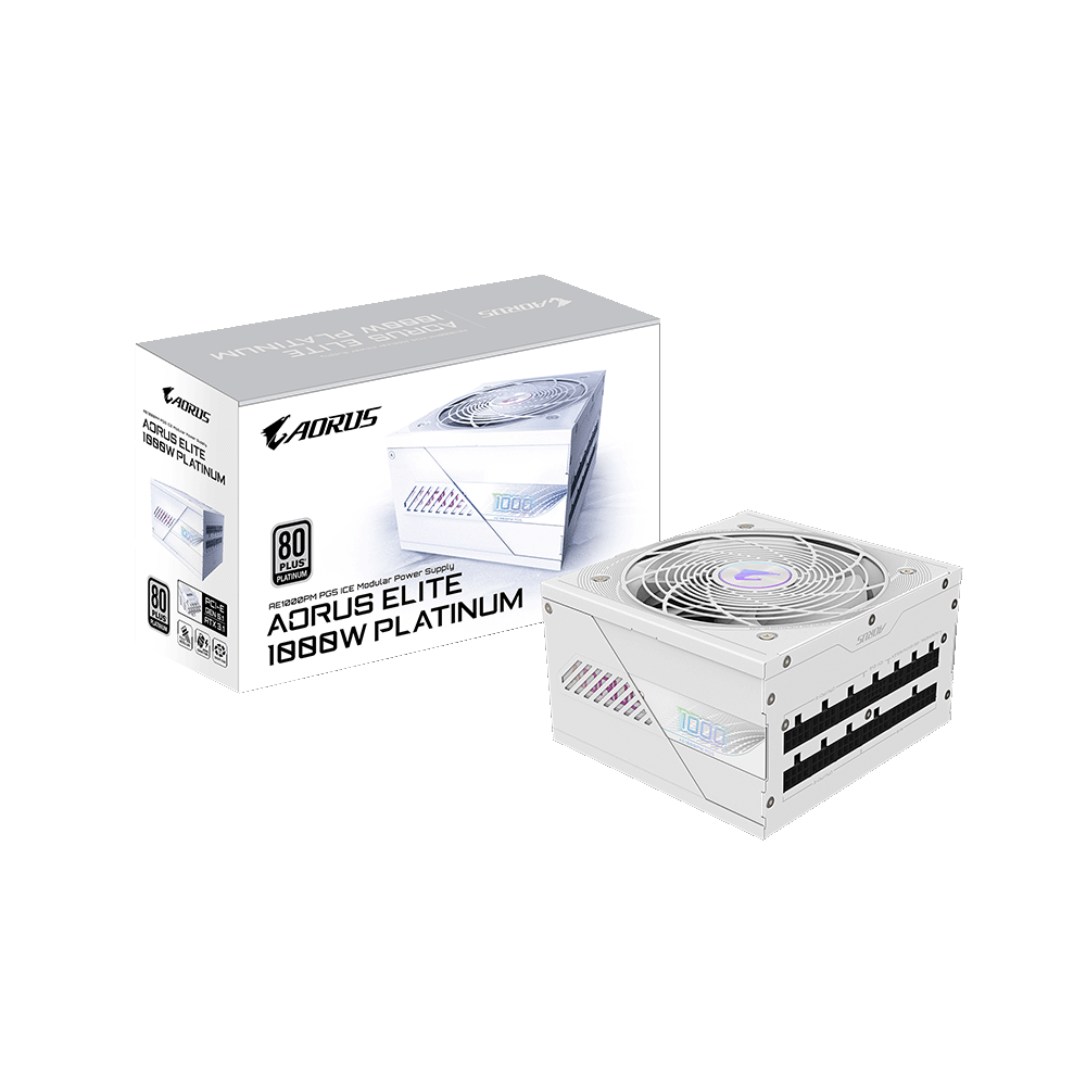AE-1000PM PG5 1000w Aorus Elite Platinum Fully Modular ICE White