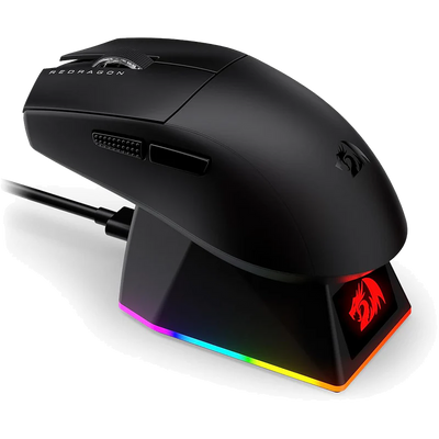 Redragon King Ultra M999 - Wired, Wireless and Bluetooth Mouse with Magnetic Charging Dock