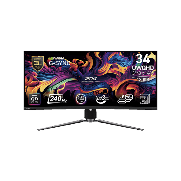 MSI MPG 341CQPX QD-OLED Gaming Monitor