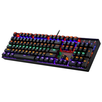 Redragon VARA K551 104-Key Rainbow Mechanical Gaming Keyboard with Red Switches