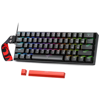 Redragon FIZZ K617 HE 60% 61-Key Wired Magnetic Mechanical Gaming Keyboard with RGB – Black