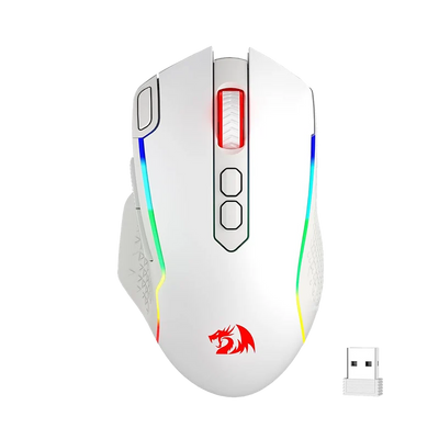 Redragon TAIPAN PRO M810 PRO RGB Wireless & Wired Gaming Mouse – White