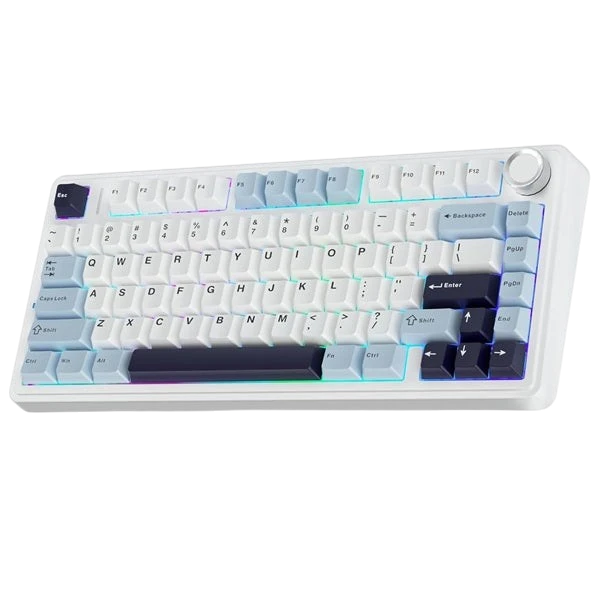 AULA F75 75% Wireless Trio Mode Mechanical Gaming Keyboard Ice Vein Switch-F75IUV