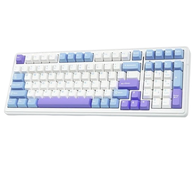 AULA F99 99-Key Tri-Mode Wireless Mechanical Gaming Keyboard – Blue White, Crescent Switch