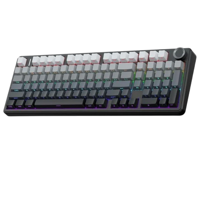AULA F99 Pro 96% Tri-Mode Wireless Mechanical Gaming Keyboard with Knob – Gradient Gray, Nimbus Switch
