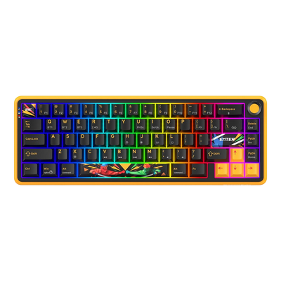 Cosmic Byte Arcturus 65 Tri-Mode Gasket Hot Swappable Mechanical Switch Keyboard (Black Amber)