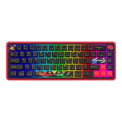 Cosmic Byte Arcturus 65 Tri-Mode Gasket Hot Swappable Mechanical Switch Keyboard (Black red)