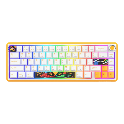 Cosmic Byte Arcturus 65 Tri-Mode Gasket Hot Swappable Mechanical Switch Keyboard (White amber)