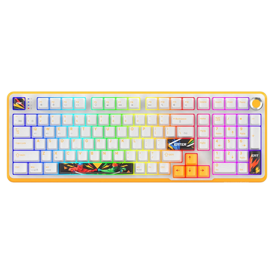 Cosmic Byte Arcturus 98 Tri-Mode Gasket Hot Swappable Mechanical Switch Keyboard (White Amber)