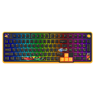 Cosmic Byte Arcturus 98 Tri-Mode Gasket Hot Swappable Mechanical Switch Keyboard (Black Amber)