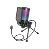 FIFINE AmpliGame A6V USB Gaming Condenser Microphone with RGB, Quick Mute, Gain Control & Shock Mount View 1