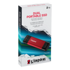 Kingston Dual Portable SSD 2TB USB 3.2 Gen 2 Type-A & Type-C View 4
