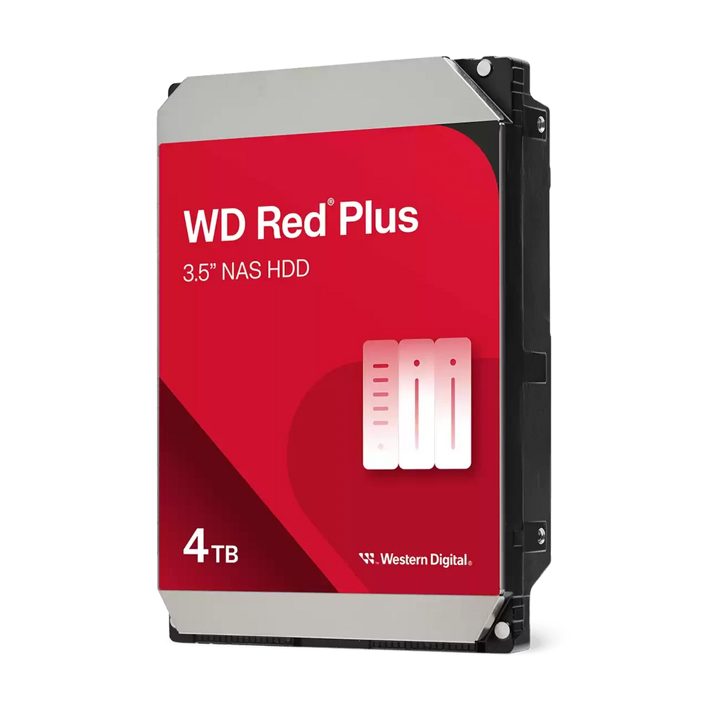 Western Digital WD Red Plus 4TB NAS Internal Hard Drive | 3.5-inch | SATA 6Gb/s | 5400 RPM