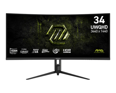 MSI MAG 342CQRF E20 34-inch UWQHD 200Hz Curved Gaming Monitor